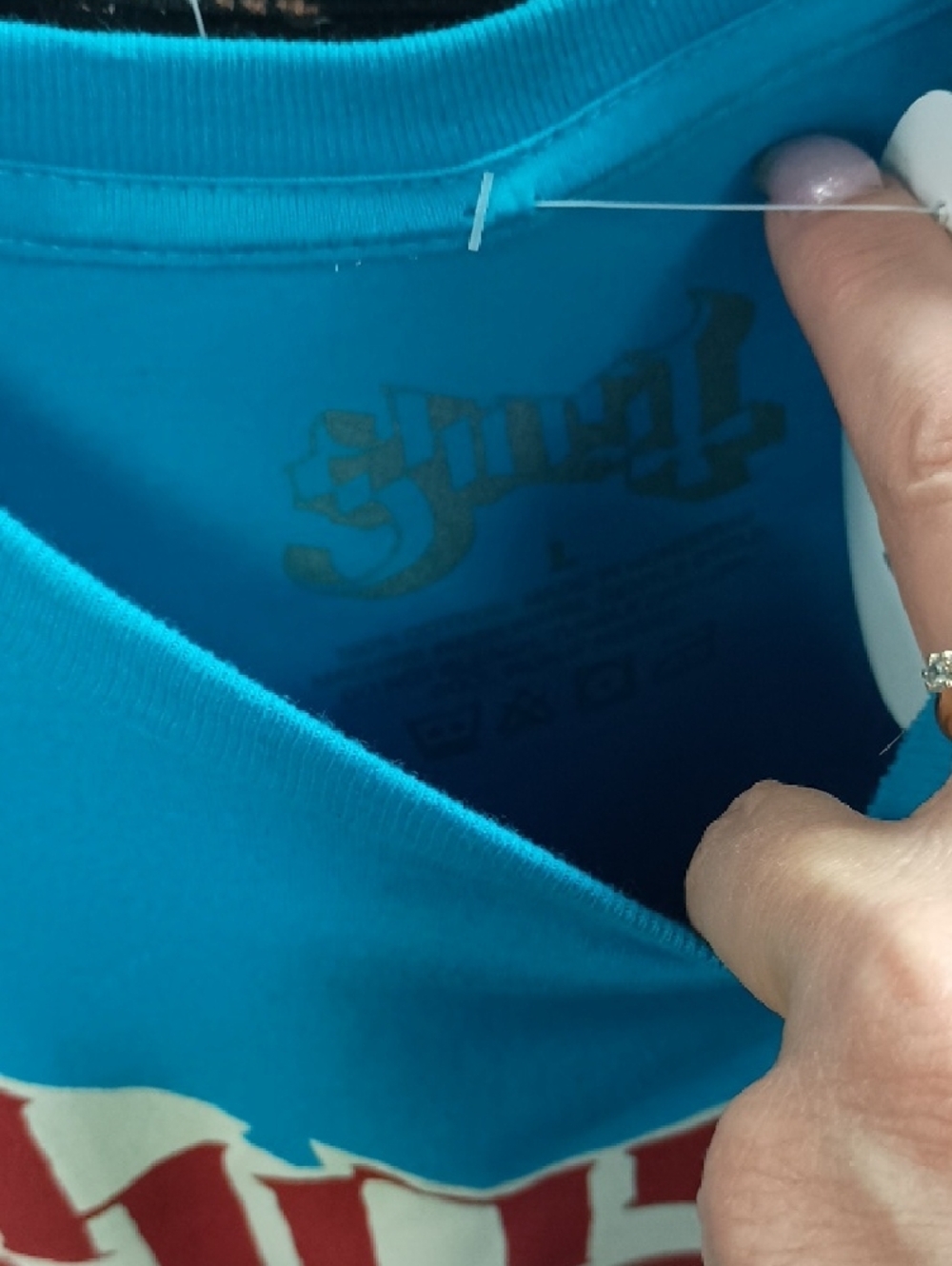 Ghost Band Graphic Tee - Turquoise - Picture 2 of 2